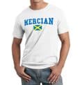 Mercian T-shirt in white with print of the flag of Mercia